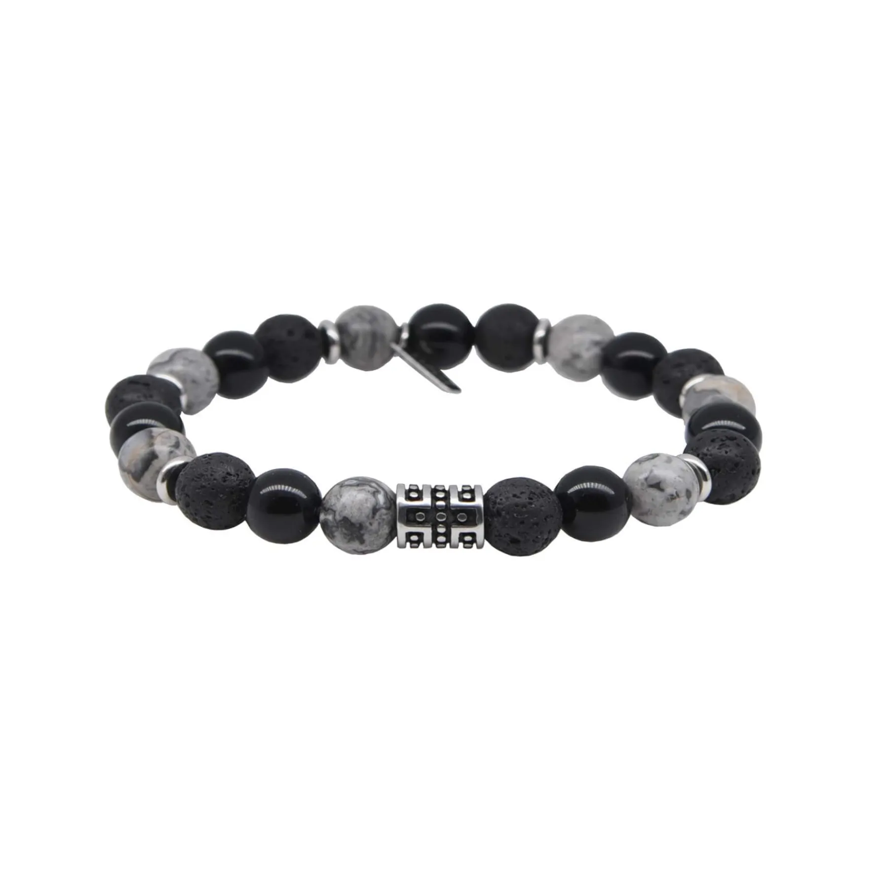 Homme Luzaka Bracelets<Bracelet Lucas gris pierres naturelles