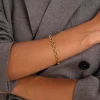 Femme Luzaka Bracelets<Bracelet maille Alfonsa acier doré or