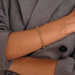Femme Luzaka Bracelets<Bracelet maille Alfonsa acier doré or
