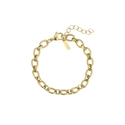 Femme Luzaka Bracelets<Bracelet maille Alfonsa acier doré or