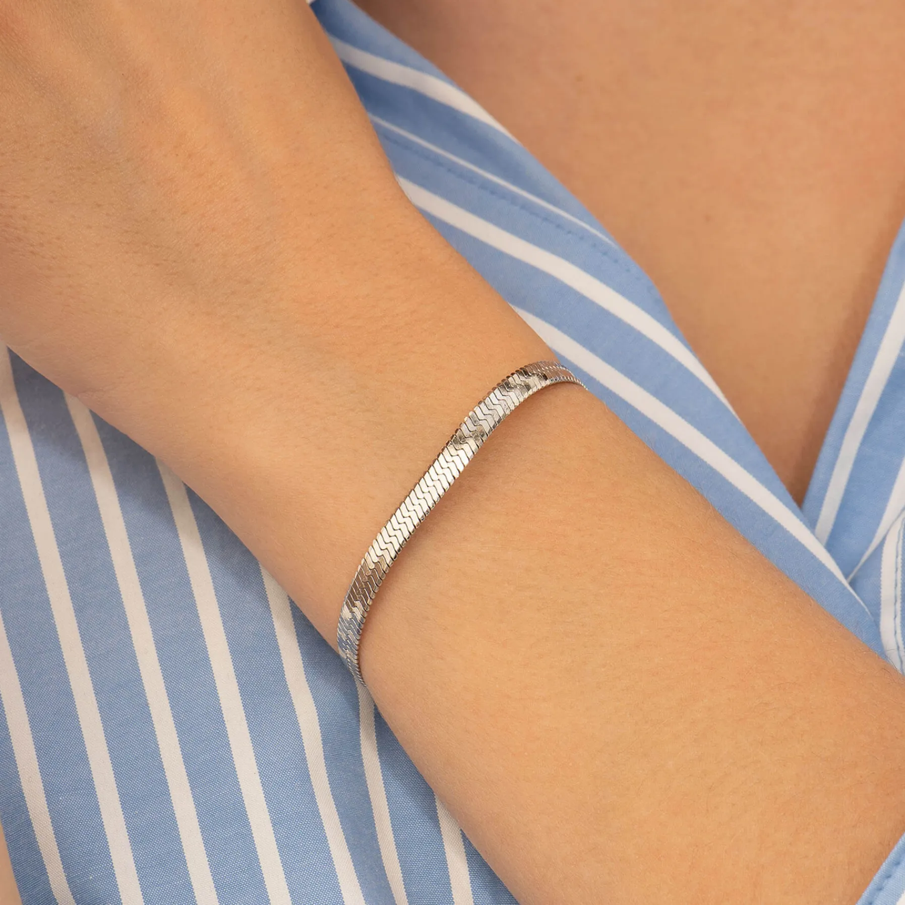 Femme Luzaka Bracelets<Bracelet maille plate acier