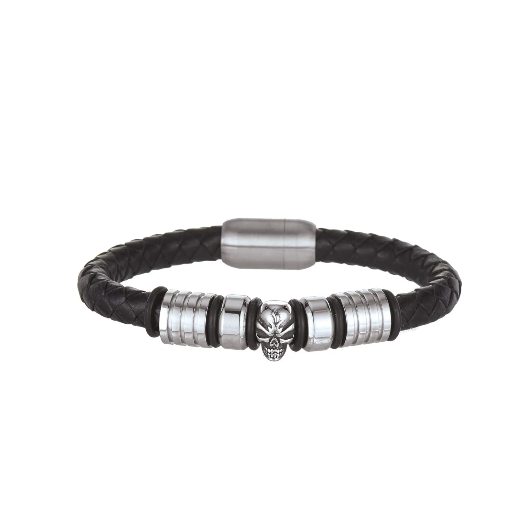 Homme Luzaka Bracelets<Bracelet Moto cuir et acier