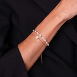 Femme Luzaka Bracelets<Bracelet Nacre et pierres acier doré or