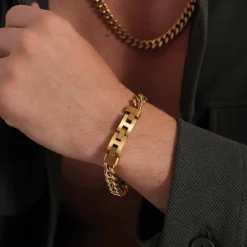 Homme Luzaka Bracelets<Bracelet Raphael acier doré or