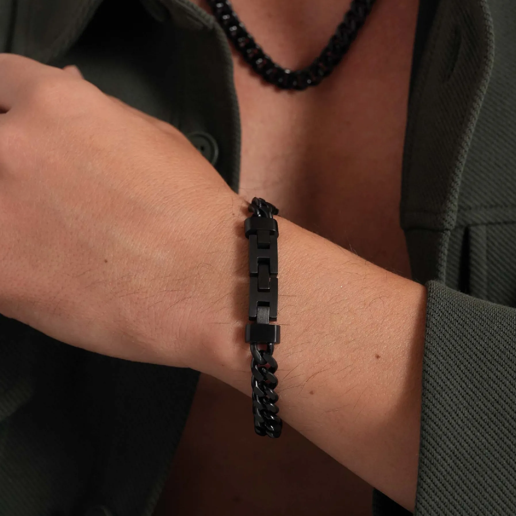 Homme Luzaka Bracelets<Bracelet Raphael acier noir