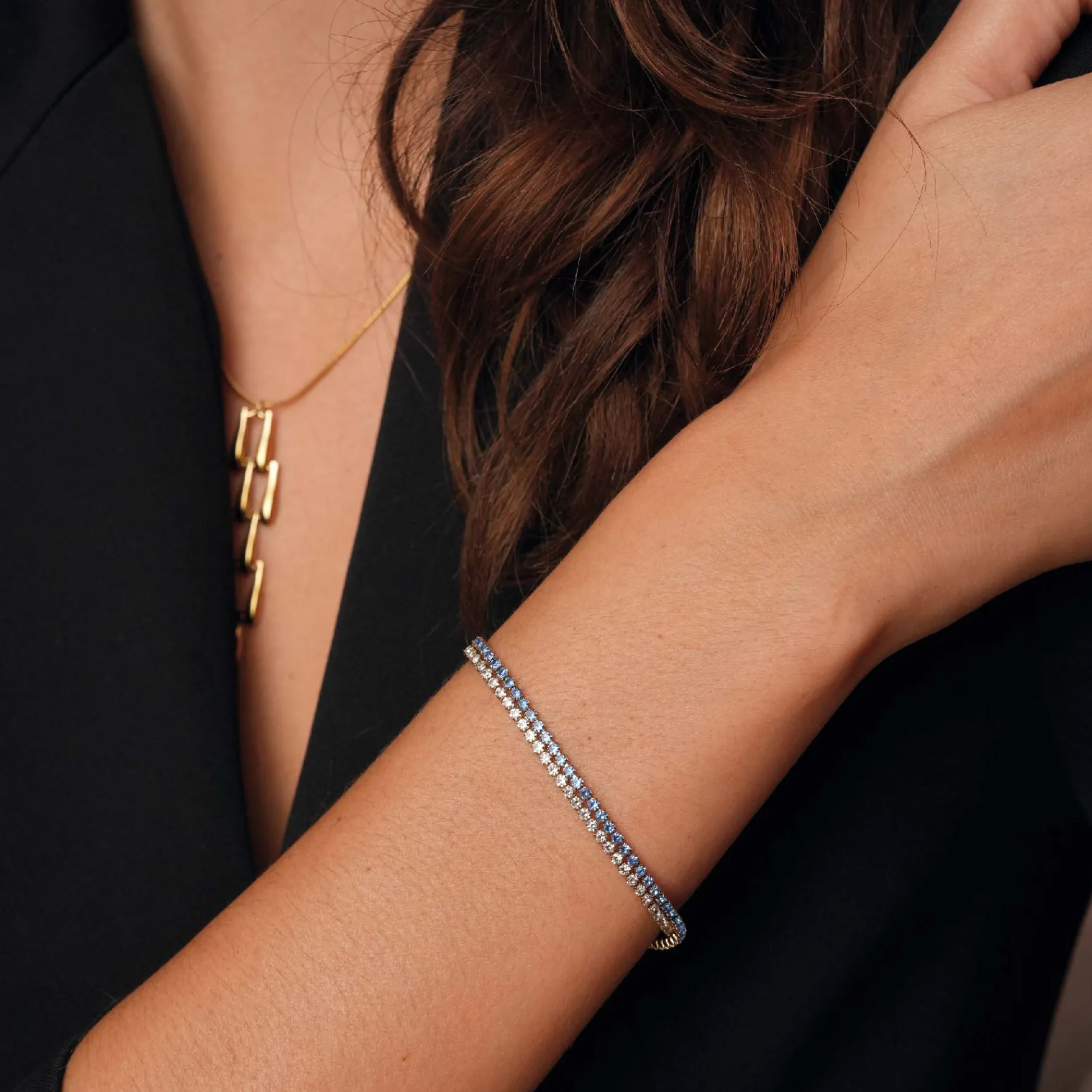 Femme Luzaka Bracelets<Bracelet Riviera strass blanc