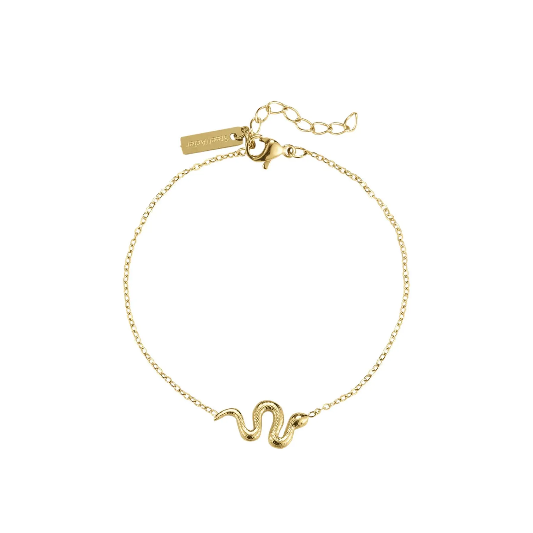 Femme Luzaka Bracelets<Bracelet Serpentin acier doré or