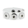 Luzaka Bijoux Snap<Bracelet Snap Cuero blanc