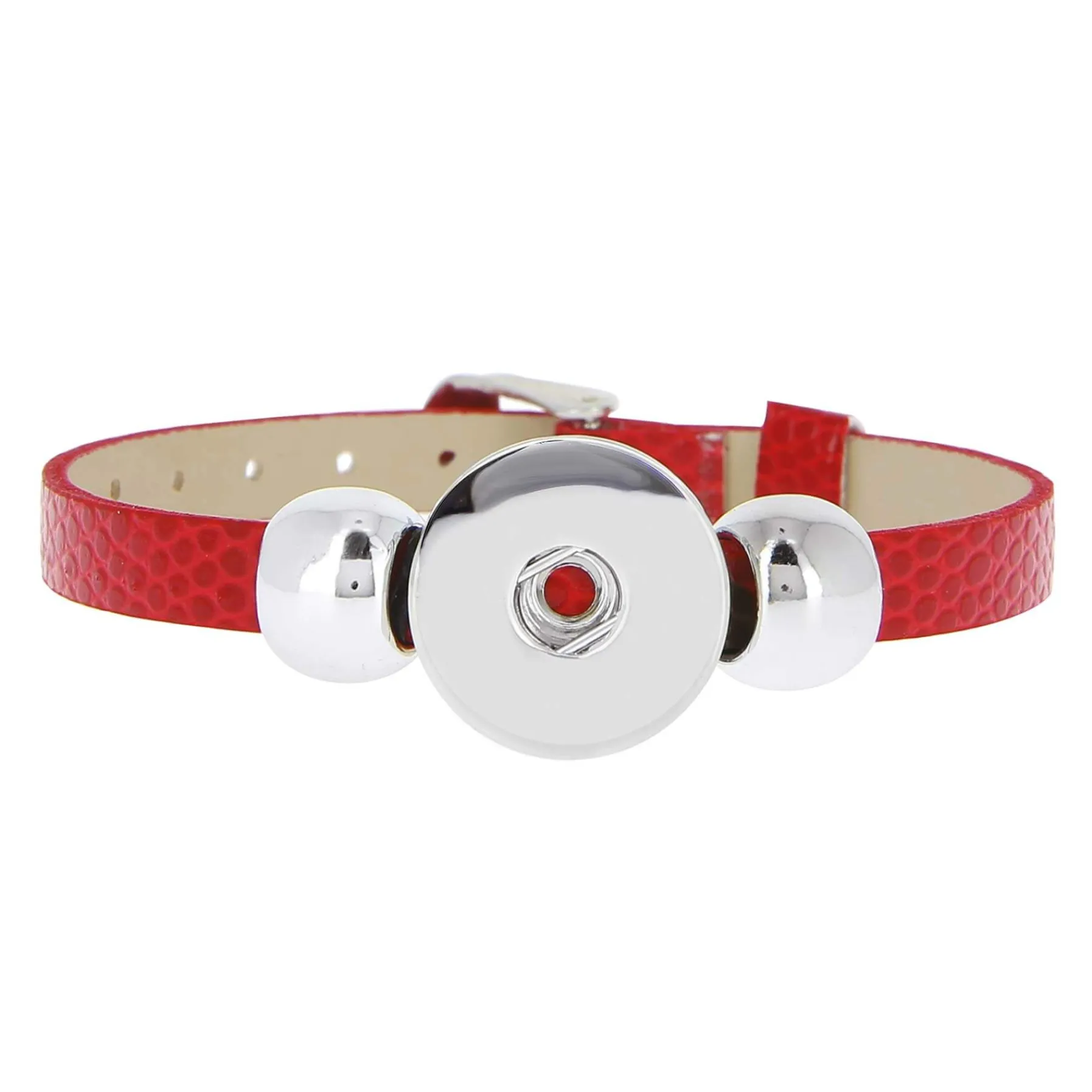 Luzaka Bijoux Snap<Bracelet Snap Léa rouge