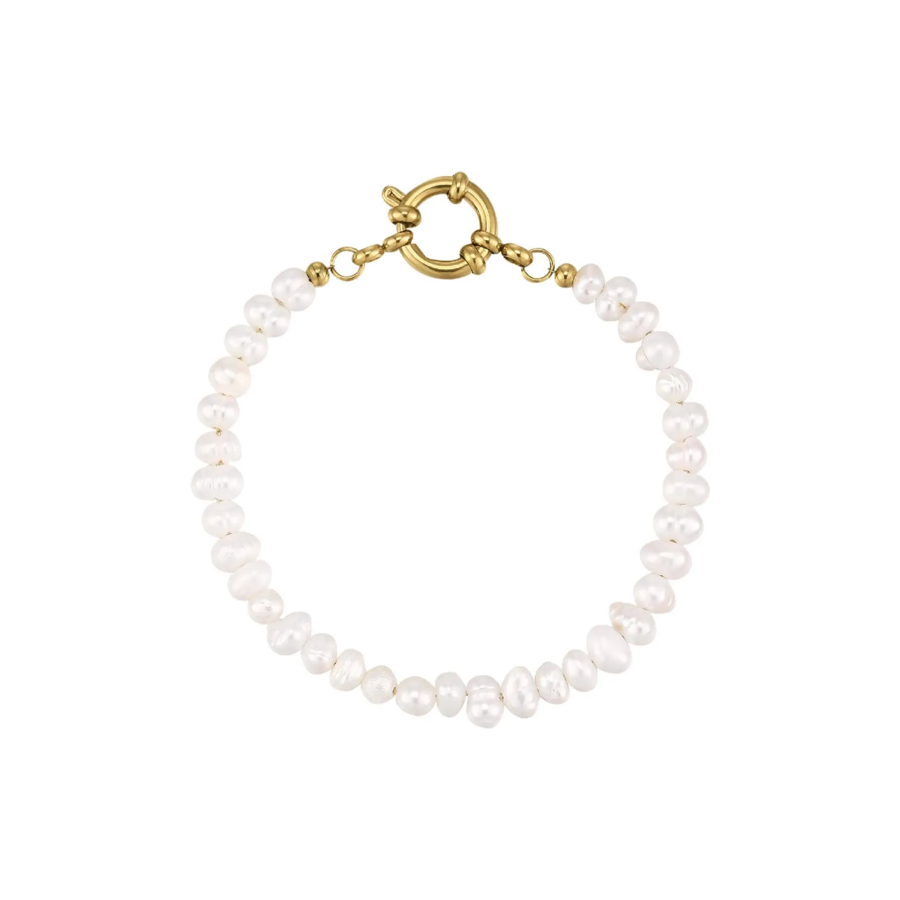 Femme Luzaka Bracelets<Bracelet Tahoré Perles nacre acier doré or