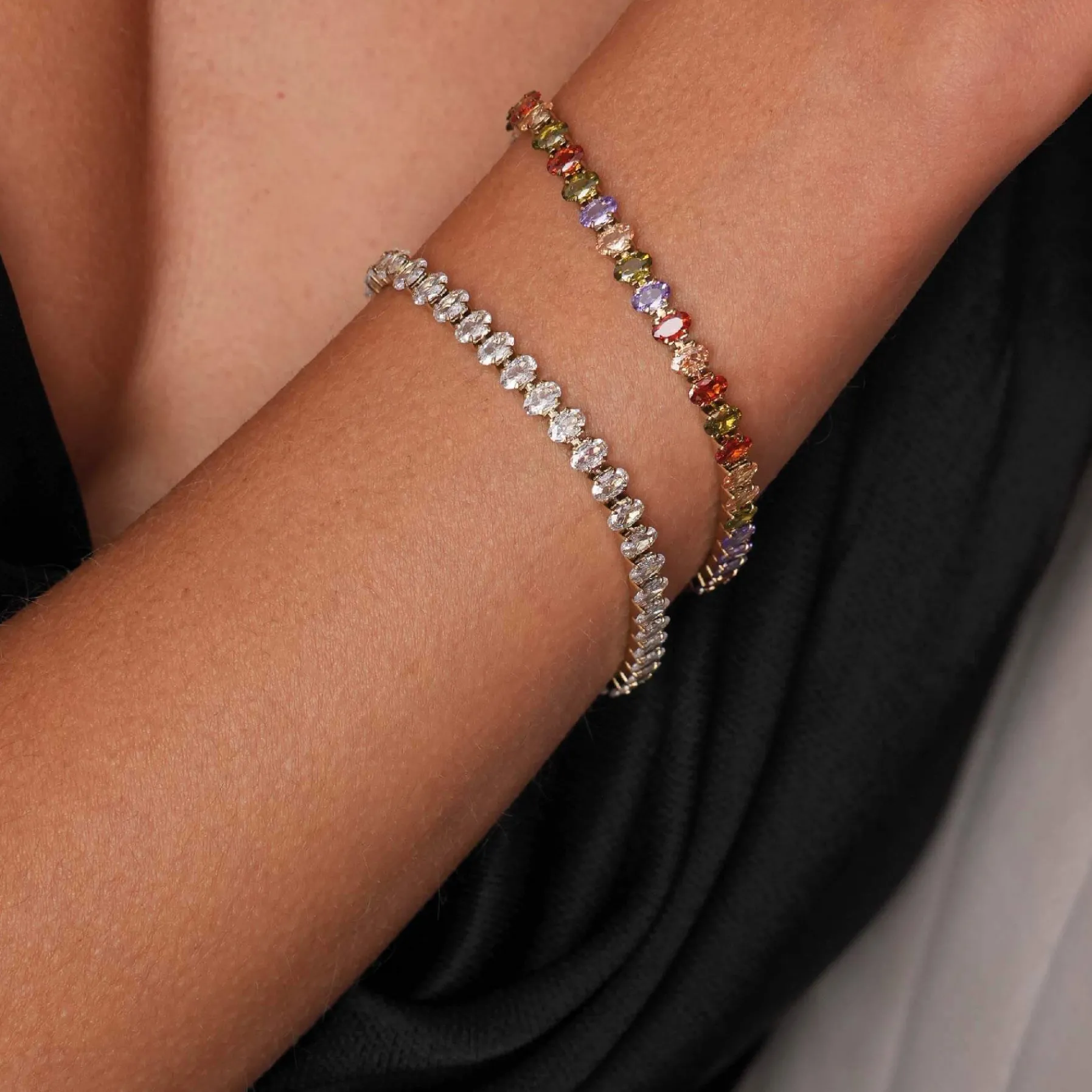 Femme Luzaka Bracelets<Bracelet Tennis acier doré or