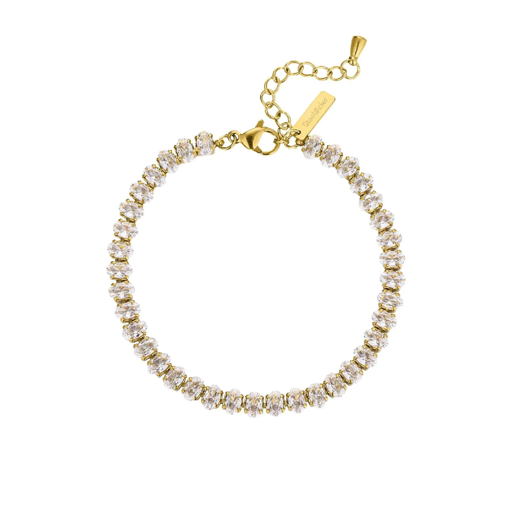 Femme Luzaka Bracelets<Bracelet Tennis acier doré or