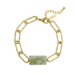 Femme Luzaka Bracelets<Bracelet Topia vert acier doré or
