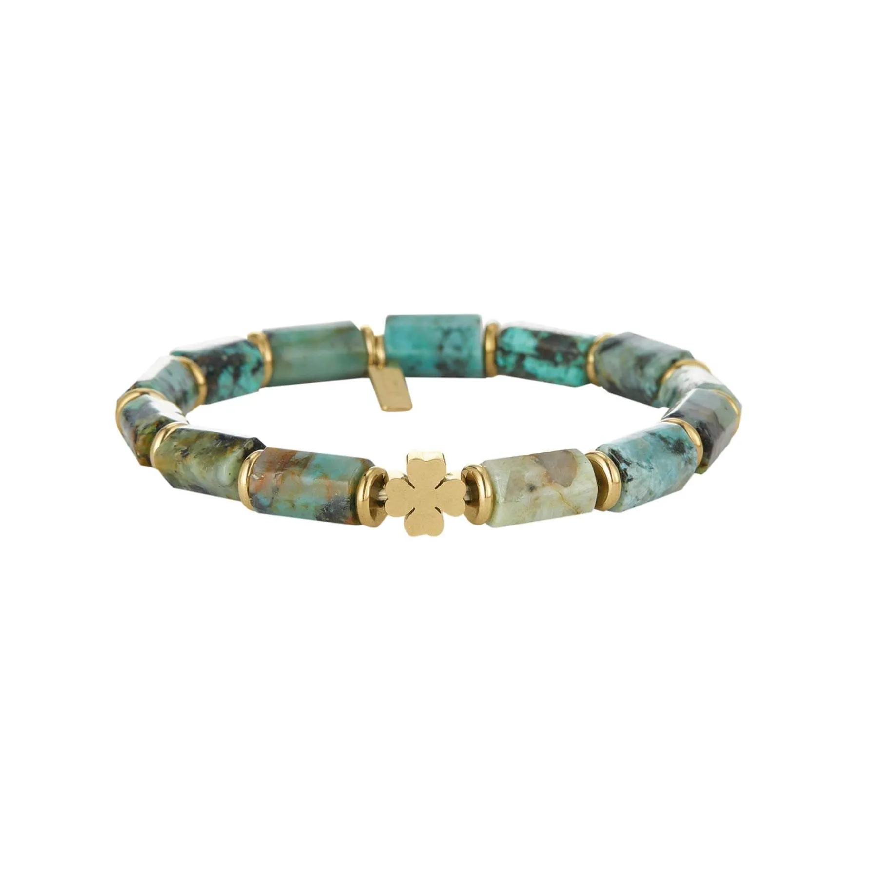 Femme Luzaka Bracelets<Bracelet Trefle Pin Africain acier doré or