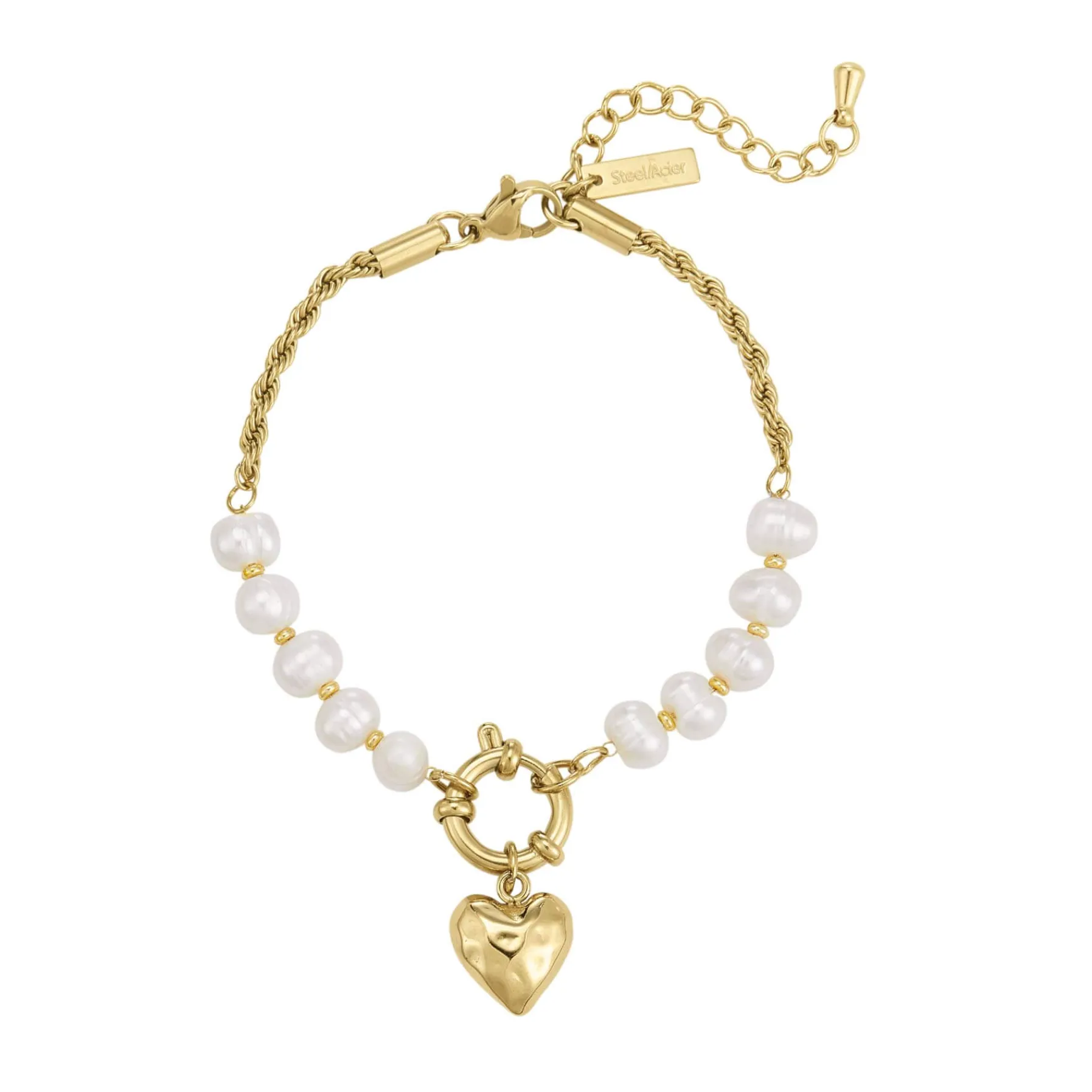 Femme Luzaka Bracelets<Bracelet Valentine acier doré or et nacre