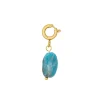 Luzaka Luzacharms<Charm Apatite bleue acier doré or