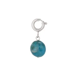 Luzaka Luzacharms<Charm Apatite bleue acier argenté