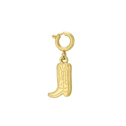 Luzaka Luzacharms<Charm Botte cowboy acier doré or