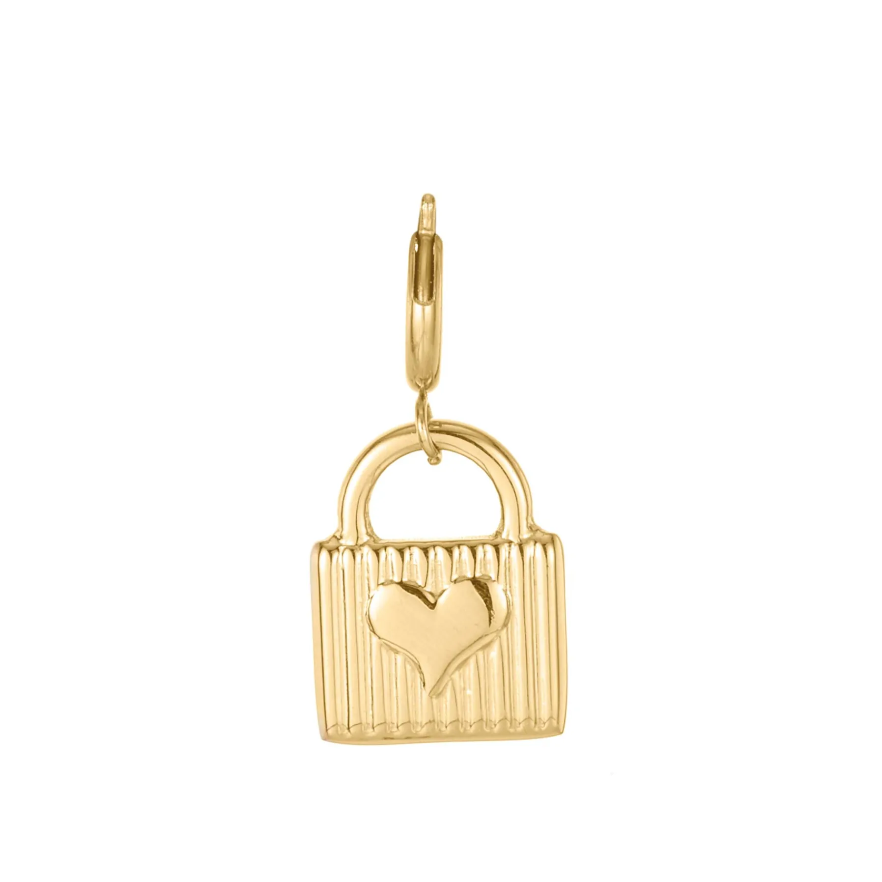 Luzaka Luzacharms<Charm Cadenas acier doré