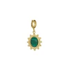 Luzaka Luzacharms<Charm Camée Malachite acier doré or