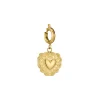 Luzaka Luzacharms<Charm Coeur 2 acier doré or