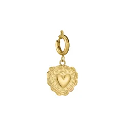 Luzaka Luzacharms<Charm Coeur 2 acier doré or