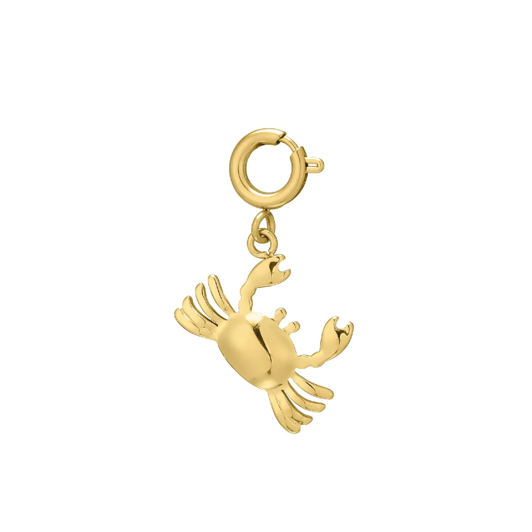 Luzaka Luzacharms<Charm Crabe acier doré or