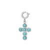 Luzaka Luzacharms<Charm Croix turquoise argenté
