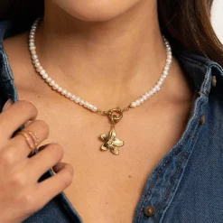 Luzaka Luzacharms<Charm Floria acier doré or