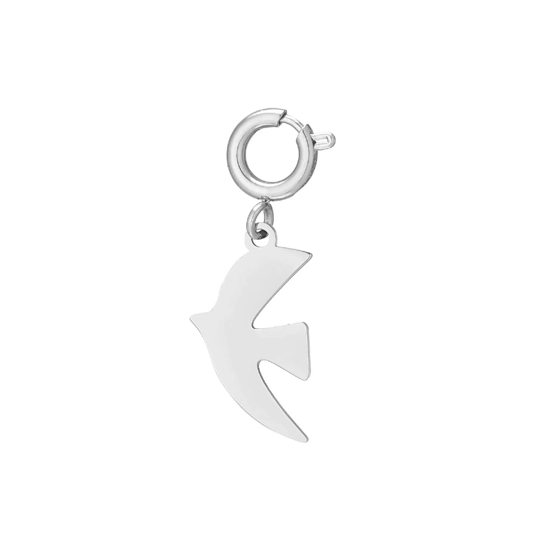 Luzaka Luzacharms<Charm Hirondelle acier argenté