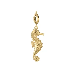 Luzaka Luzacharms<Charm hypocampe acier doré or