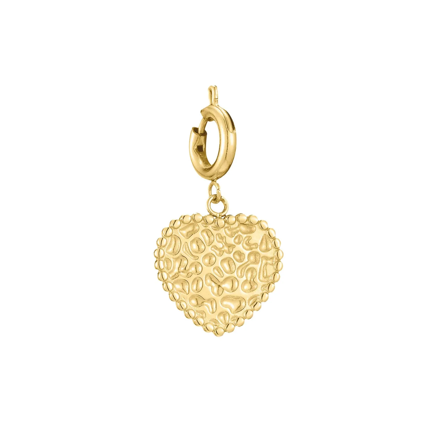 Luzaka Luzacharms<Charm Médaille Coeur acier doré or