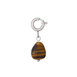 Luzaka Luzacharms<Charm Oeil de tigre acier argenté