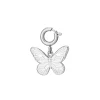Luzaka Luzacharms<Charm Papillon acier argenté