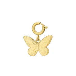 Luzaka Luzacharms<Charm Papillon acier doré or