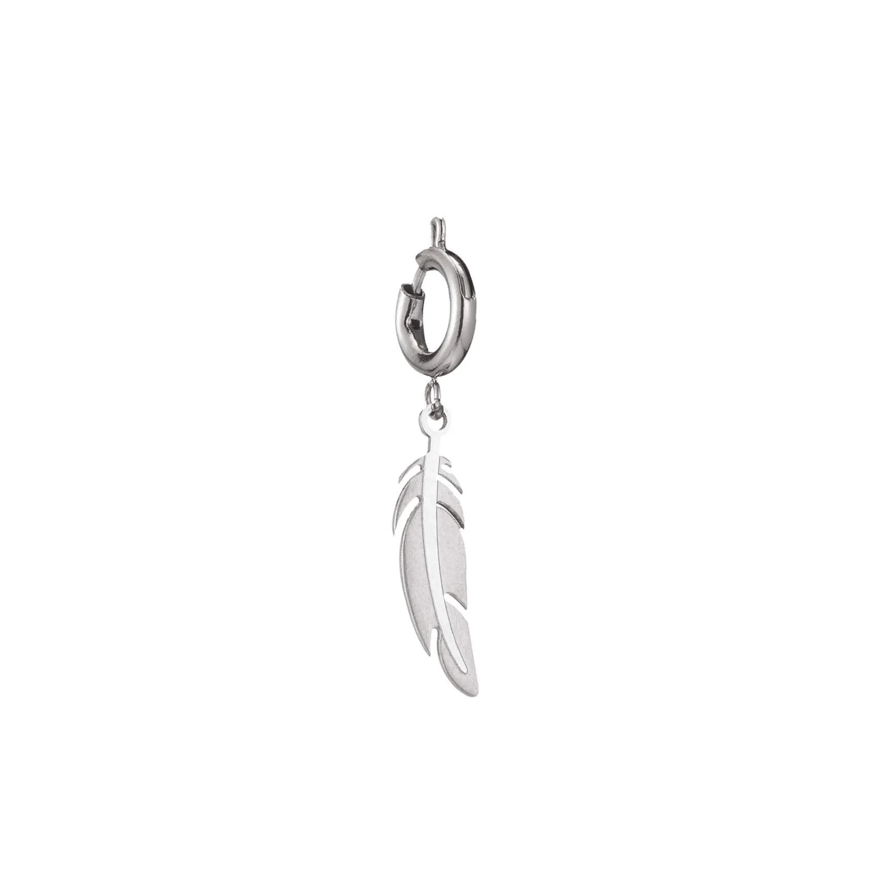 Luzaka Luzacharms<Charm Plume acier argenté