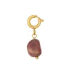 Luzaka Luzacharms<Charm Rhodonite acier doré or