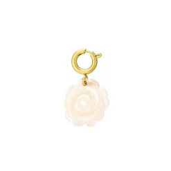 Luzaka Luzacharms<Charm Rose nacre acier doré or