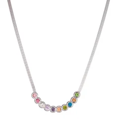 Femme Luzaka Colliers<Collier acier zircons multicolores