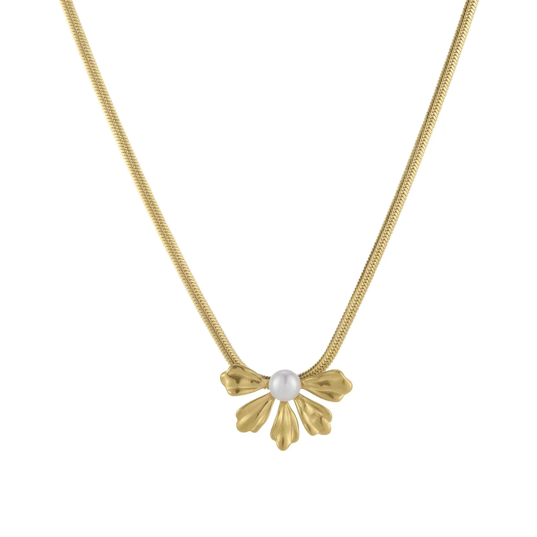 Femme Luzaka Colliers<Collier Amélie acier doré or et nacre