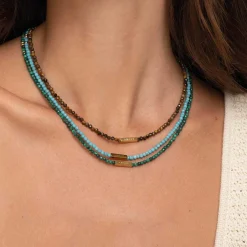Femme Luzaka Colliers<Collier Amour Oeil du tigre