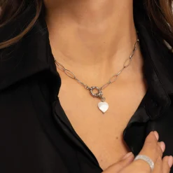 Luzaka Luzacharms<Collier Anneau acier Luza Charms