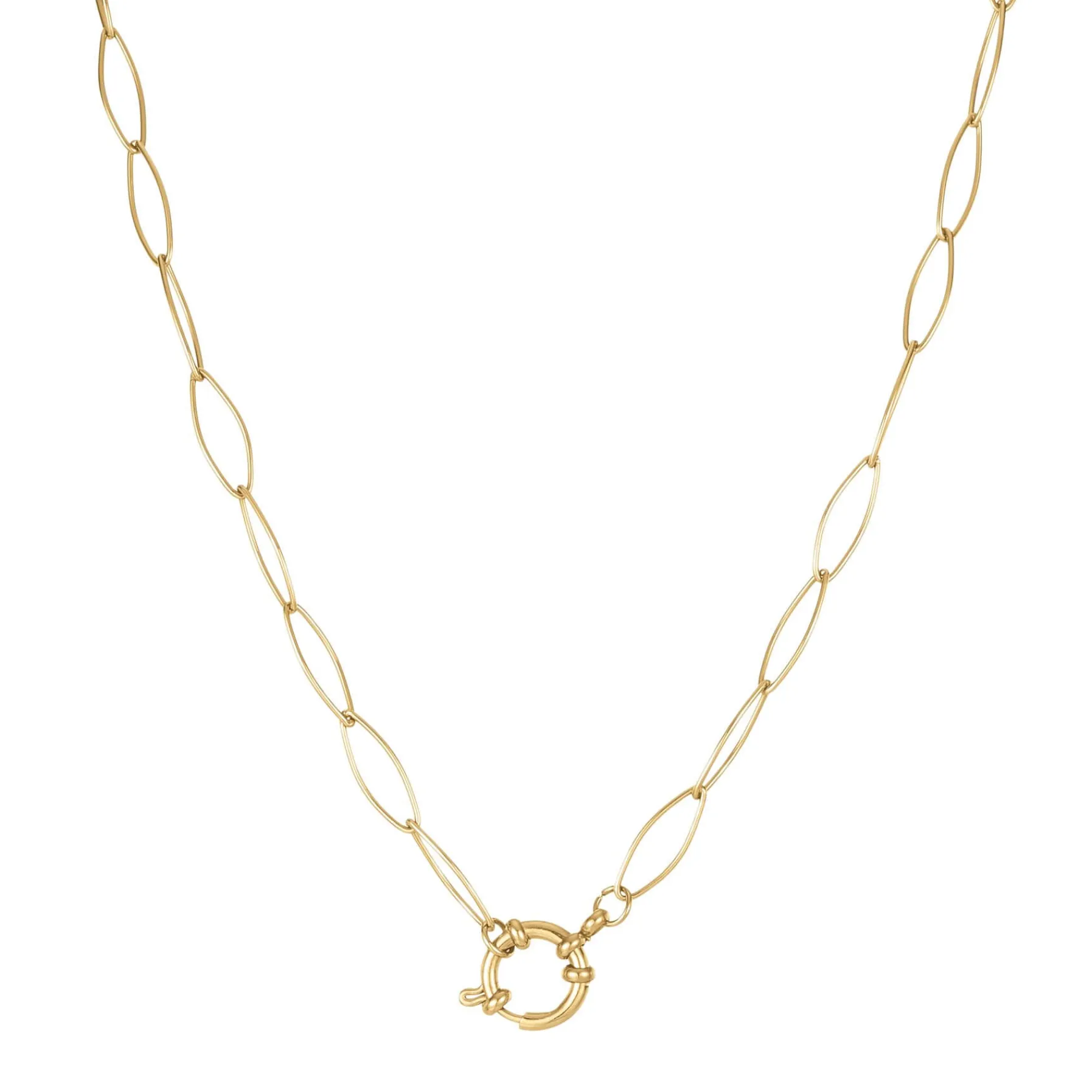 Luzaka Luzacharms<Collier Anneau doré Luza Charms