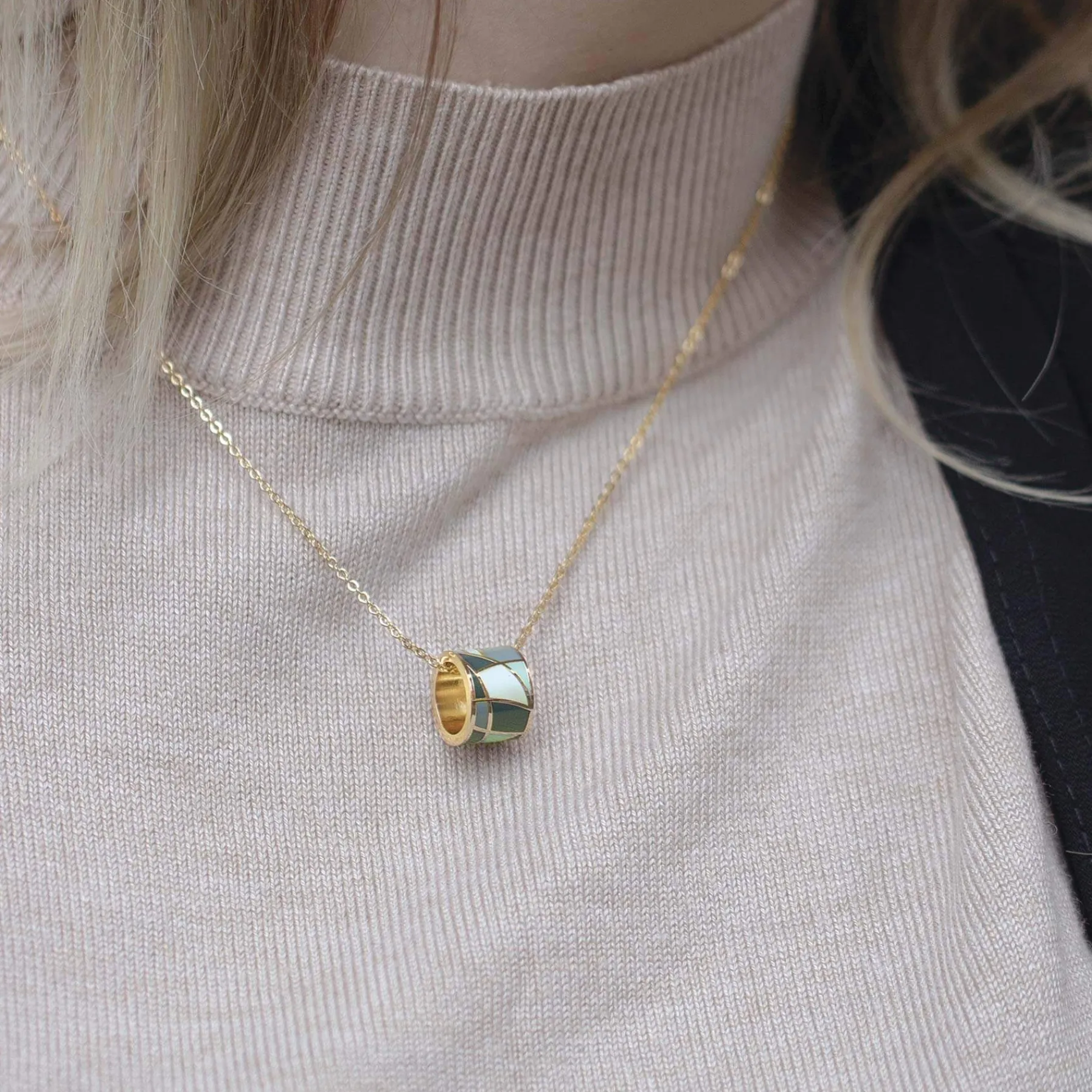 Femme Luzaka Colliers<Collier Art M1 acier doré or
