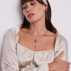 Femme Luzaka Colliers<Collier Artiste rouge acier doré or