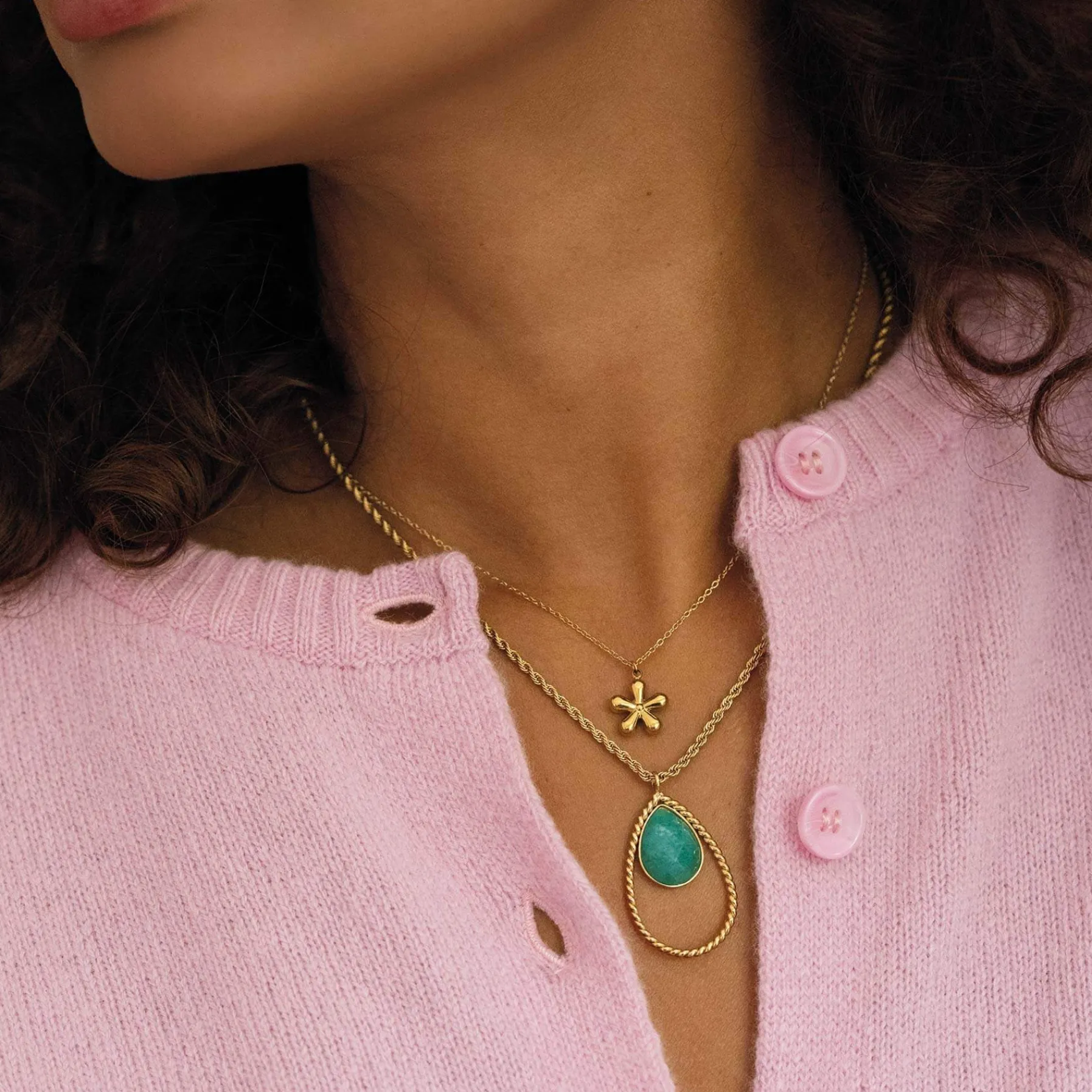 Femme Luzaka Colliers<Collier Aurélia acier doré or