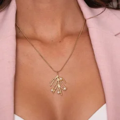 Femme Luzaka Colliers<Collier Barbara acier doré or et perles nacre