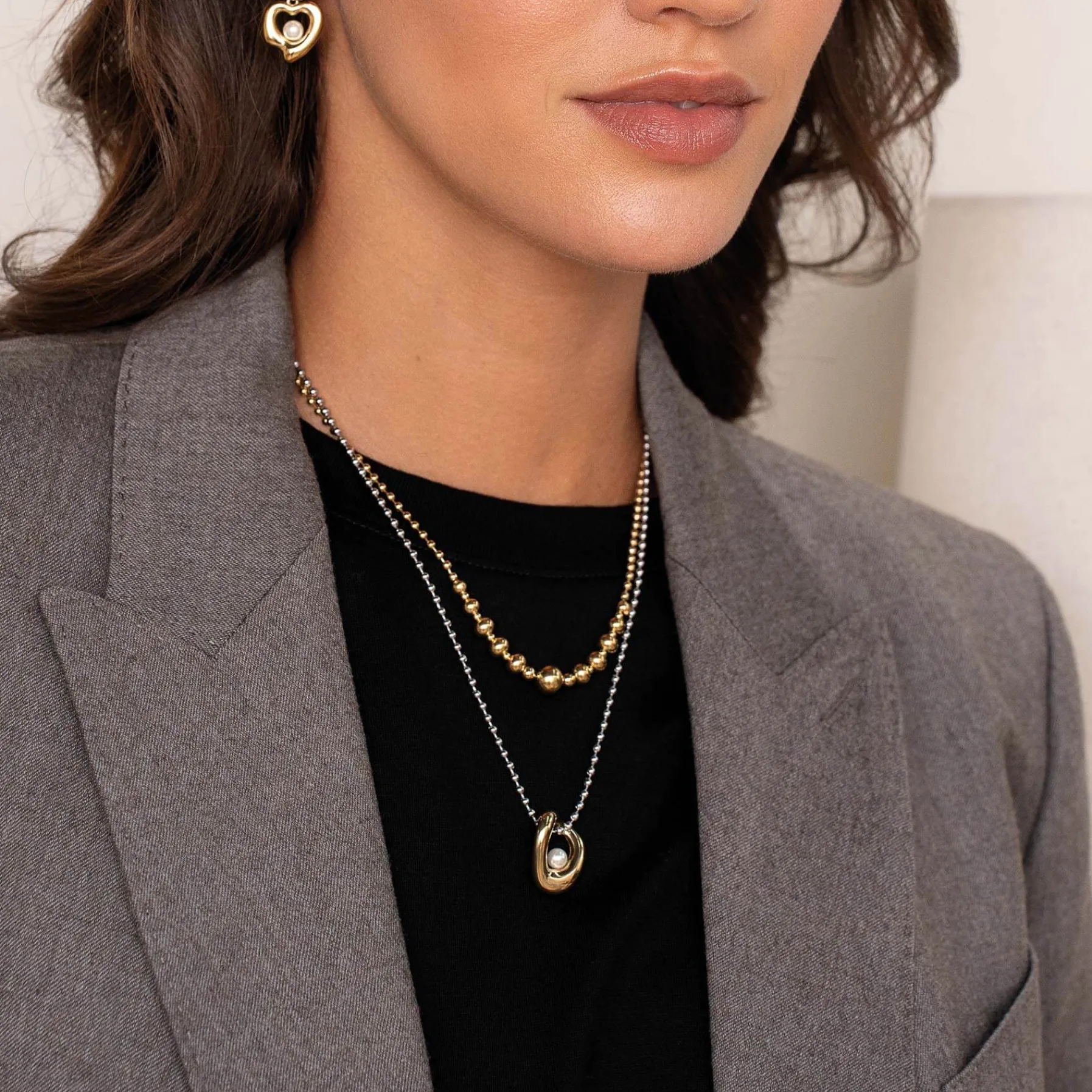 Femme Luzaka Colliers<Collier Bellinda acier doré or
