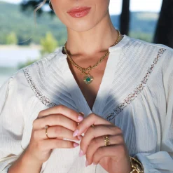 Femme Luzaka Colliers<Collier Bianca acier doré or