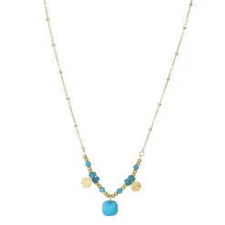 Femme Luzaka Colliers<Collier Cancun Pierres Apatite bleue